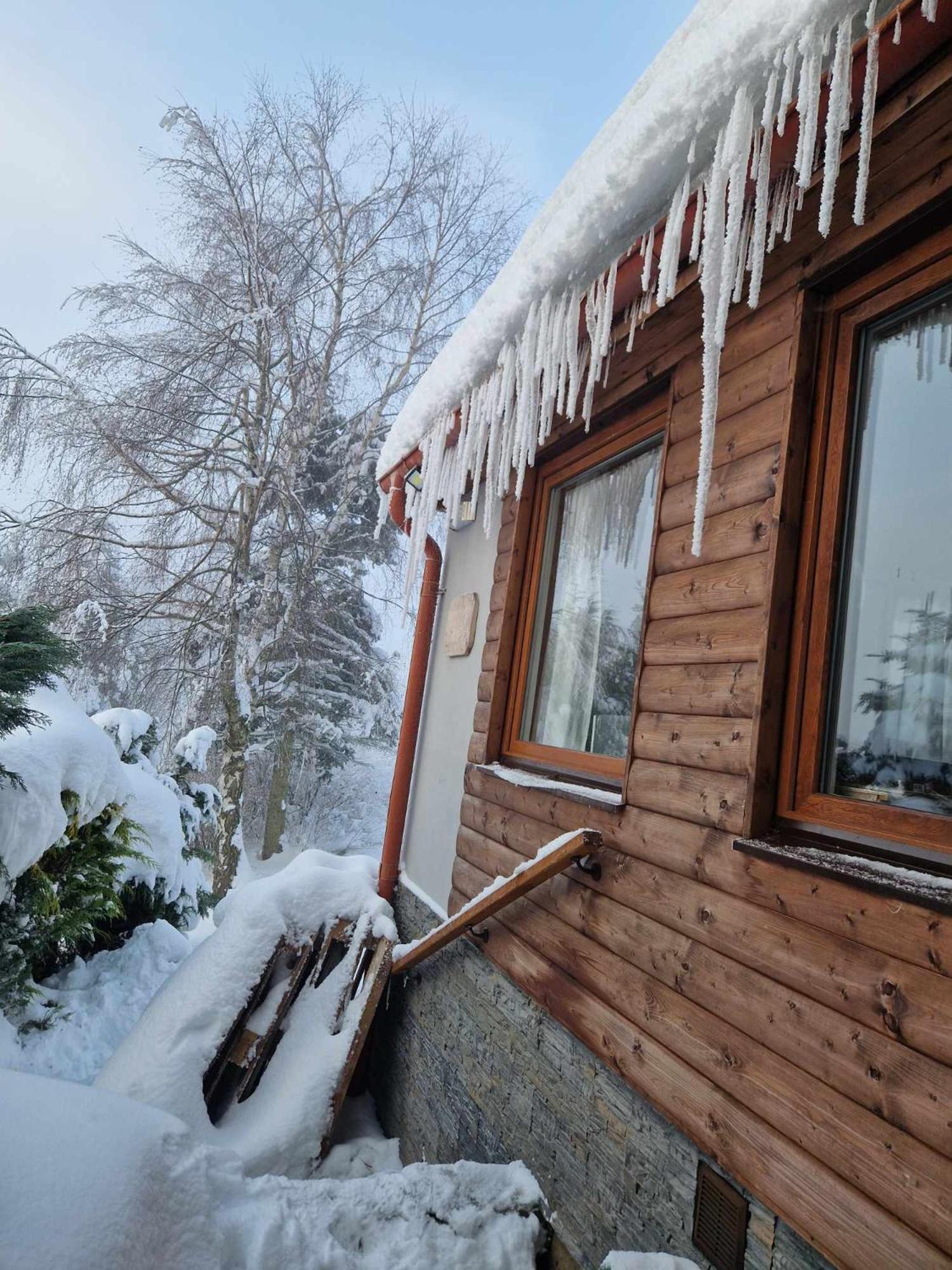 Chata Jeleni Drevenice S Vlastni Virivkou Horni Halze Zewnętrze zdjęcie
